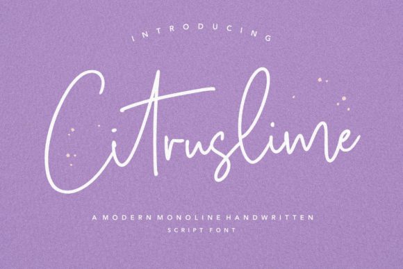 Citruslime: The Magical Handwritten Font for Modern Design