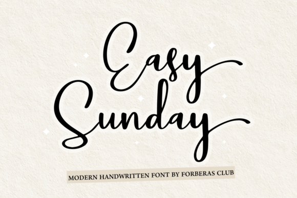 Easy Sunday: A Smooth Script Font for Modern Design