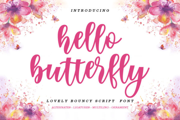 Explore the Hello Butterfly Font for Elegant Designs
